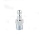 1/4" x 3/8" MPT Auto Coupler Plug - Silver - Six Display Pack