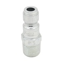 3/8" x 3/8" MPT Auto Coupler Plug - Silver - Display Pack