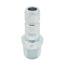 1/2" x 1/2" MPT Auto Coupler Plug - Silver - Six Display Pack