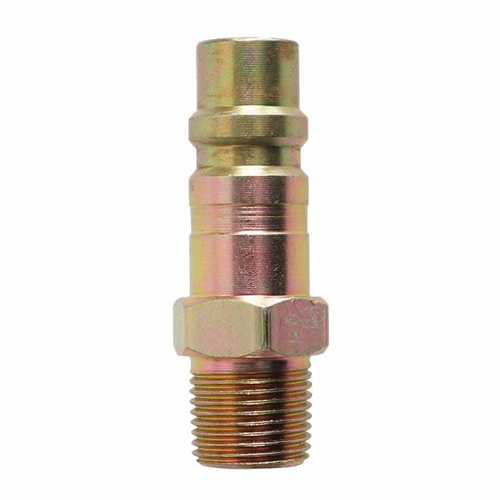 1/2" x 3/8" MPT Industrial Coupler Plug - 100 Pack