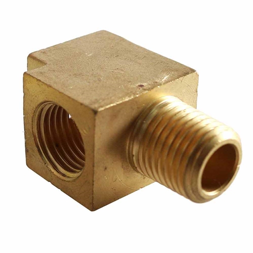 Straight Tee Compressor Fitting 1/4" MPT (1) x 1/4" FPT (2)