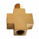 Four-Way Connector Compressor Fitting - 1/4" MPT (1)  x 1/4" FPT (2) x 1/8" FPT (1)
