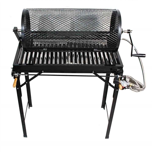 Rotating Chili Roaster with Portable BBQ Stand & Regulator