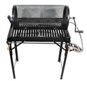 Rotating Chili Roaster with Portable BBQ Stand & Regulator