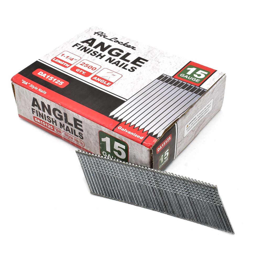 15 Gauge Angled Finish Nails - 1-1/4" (2500 / Pack)
