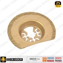 63mm Semi- Circular Carbide RASP, 8mm Offset Mount For a Perfect Flush Sanding / Grinding  Compatible with Fein Multimaster, Dremel, Bosch, Craftsman, Ridgid Oscillating Tools  / 25pk
