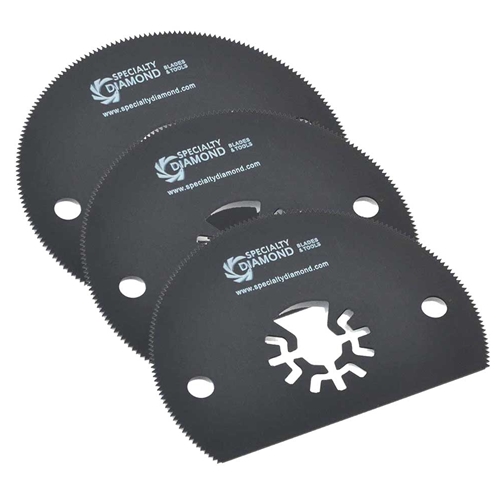 80mm Semi-Circular saw  Blade  Compatible with Fein Multimaster, Dremel, Bosch, Craftsman, Ridgid Oscillating Tools  / 3pk
