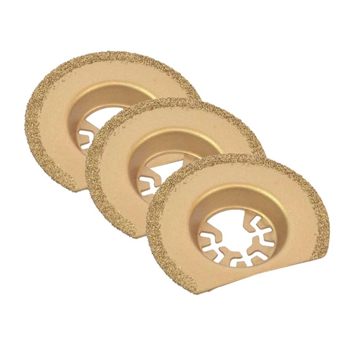 63mm Semi- Circular Carbide RASP, 8mm Offset Mount For a Perfect Flush Sanding / Grinding  Compatible with Fein Multimaster, Dremel, Bosch, Craftsman, Ridgid Oscillating Tools  / 3pk
