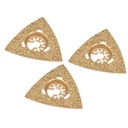 80mm Triangular Carbide RASP, 8mm Offset Mount For a Perfect Flush Sanding / Grinding  Compatible with Fein Multimaster, Dremel, Bosch, Craftsman, Ridgid Oscillating Tools  / 3pk
