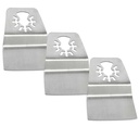 52mm Flush Cut (8mm Offset Mount) Stainless Steel Scraper  Compatible with Fein Multimaster, Dremel, Bosch, Craftsman, Ridgid Oscillating Tools  / 3pk
