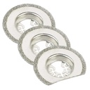 63mm Diamond Semi-Round Electoplated Blade Compatible with Fein Multimaster, Dremel, Bosch, Craftsman, Ridgid Oscillating Tools  / 3pk
