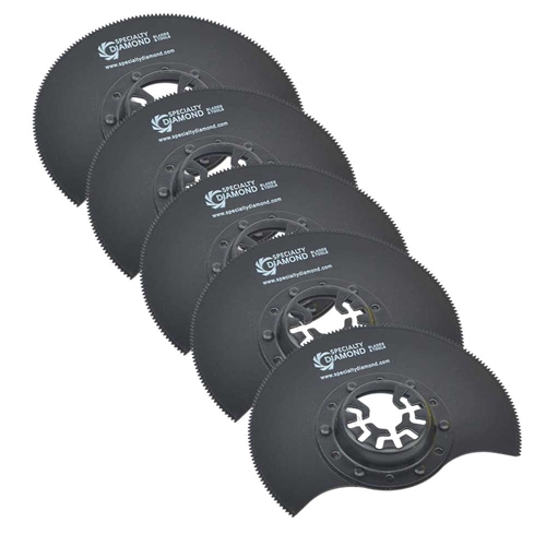 80mm  Semi- Circular saw Blade, 9mm Offset Mount For a Perfect FLUSH CUT Compatible with Fein Multimaster, Dremel, Bosch, Craftsman, Ridgid Oscillating Tools  / 5pk