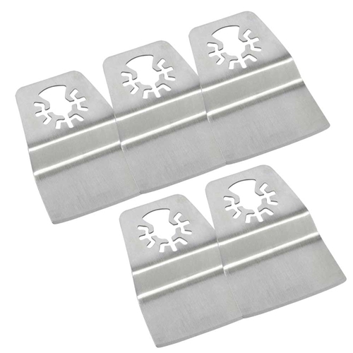 52mm Flush Cut (8mm Offset Mount) Stainless Steel Scraper  Compatible with Fein Multimaster, Dremel, Bosch, Craftsman, Ridgid Oscillating Tools  / 5pk