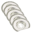 63mm Diamond Semi-Round Electoplated Blade Compatible with Fein Multimaster, Dremel, Bosch, Craftsman, Ridgid Oscillating Tools  / 5pk