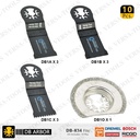 10 PC Universal Oscillating Saw Blade (DB3A3B3C1O)