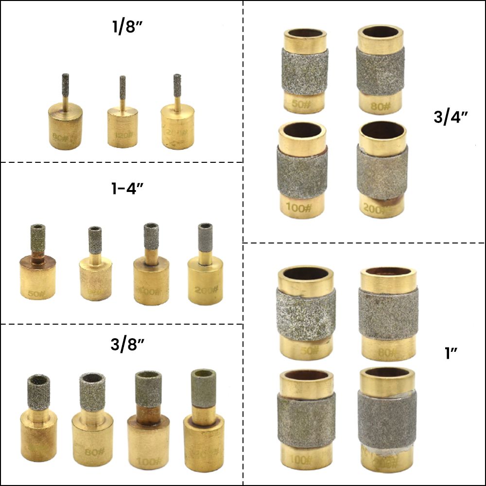 Secco 19 Bit Glass, Tile And Stone Diamond Grinding Wheel Assorment (19197)
