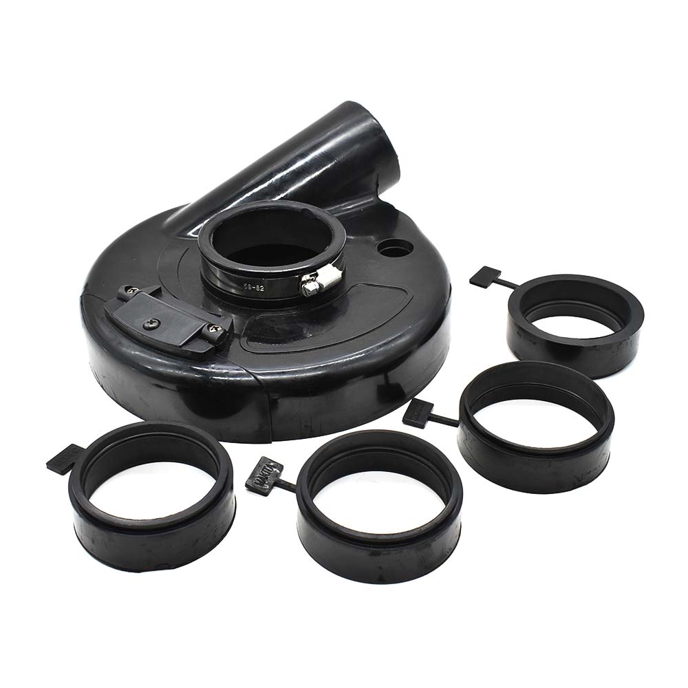 7" Vacuum Plastic Dust Shroud Cover with 2-1/2" Vacuum Connector
