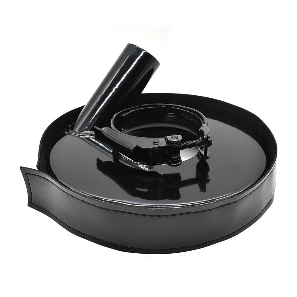 7" Vacuum Metal Dust Shroud Cover with 3" ID and 1.5" Vacuum Connector