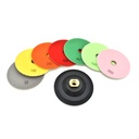 5" Diamond Polishing Pad Set Includes: 50, 100, 200, 400, 800, 1500, 3000 Grit & Includes Rubber Hook & Loop Backing Pad