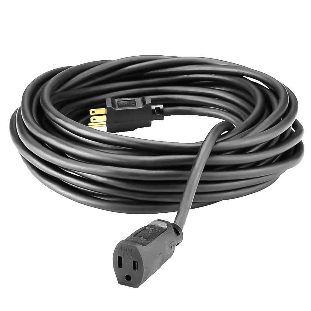 100 Feet 12 AWG 3-Wire 125 Volt SJTW Indoor / Outdoor Extension Cord