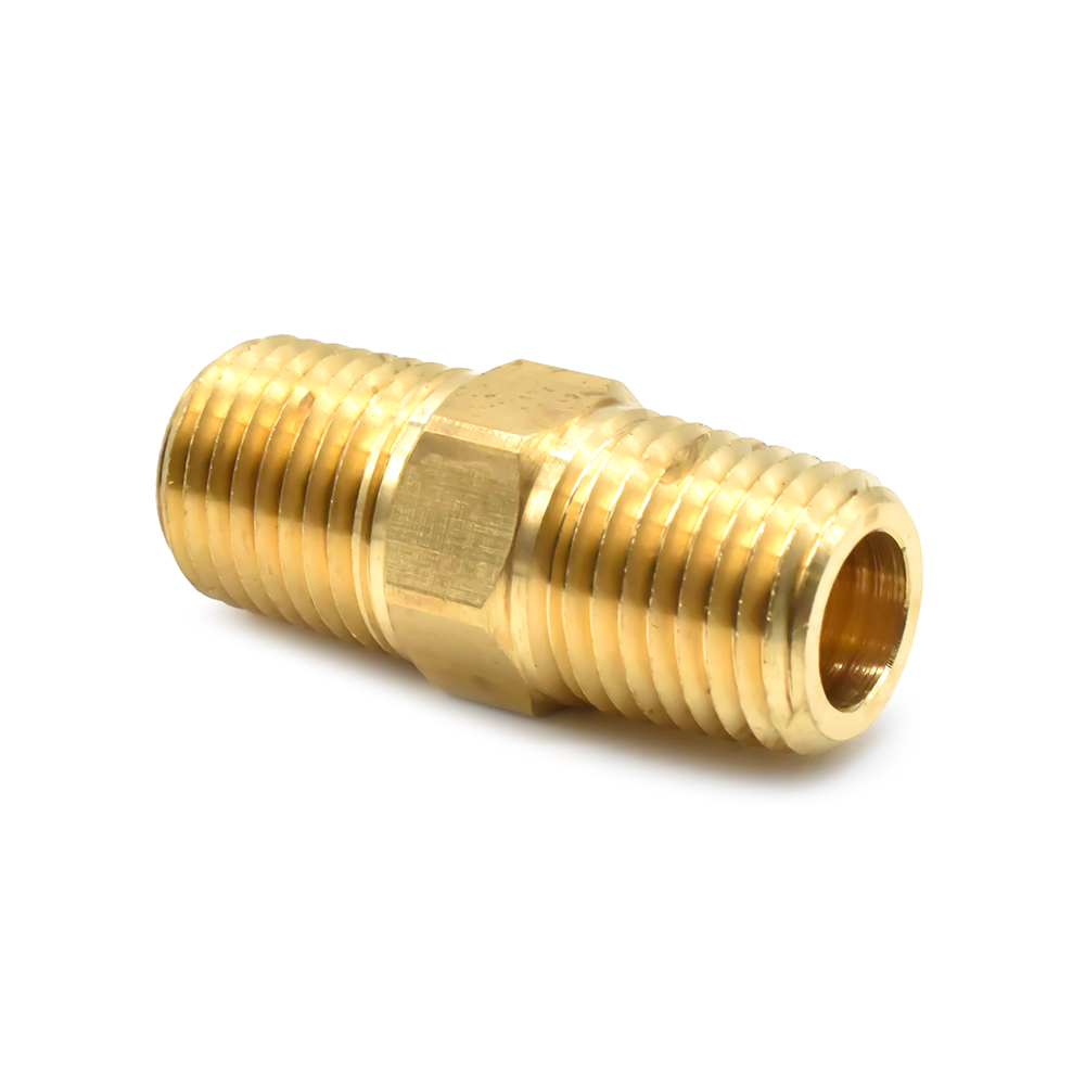 1/4" NPT Hex Male Nipple - 100 Pack Bulk
