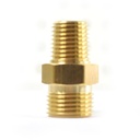 1/4" NPSM Male x 1/4" NPTF Male - Ball Seat Brass Adapter - Six Display Pack