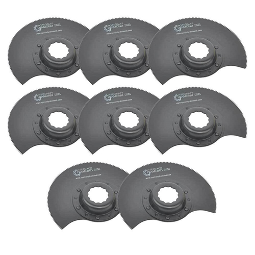 80mm Semi Round Bi-Metal Blade, 8mm Offset Mount for a Perfect Flush Cut  Fits Fein Supercut Oscillating Tool (10 Pack)