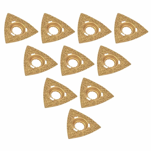 80mm Triangular Carbide RASP, 8mm Offset Mount For a Perfect Flush Sanding / Grinding for Fein Supercut Oscillating Tool (10 Pk)