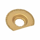 63mm Semi- Circular Carbide RASP, 8mm Offset Mount For a Perfect Flush Sanding / Grinding for Fein Supercut Oscillating Tool - Single Display Pack
