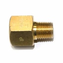 1/4" MPT x 3/8" FPT Brass Hex Bushing - 25 Pack Bulk