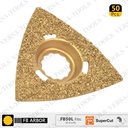 80mm Triangular Carbide RASP, 8mm Offset Mount For a Perfect Flush Sanding / Grinding for Fein Supercut Oscillating Tool (50 Pk)