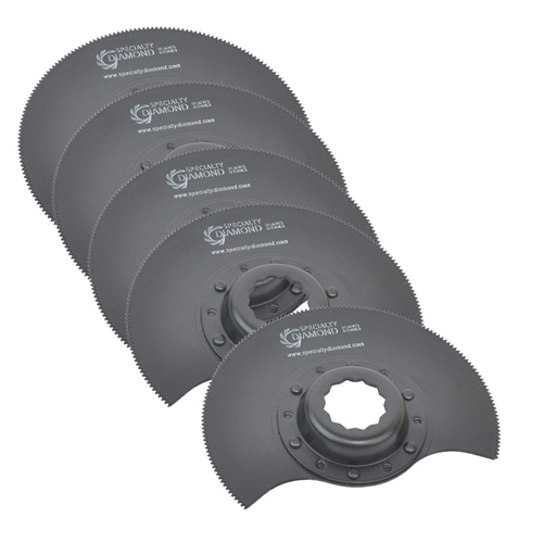 80mm Semi Round Bi-Metal Blade, 8mm Offset Mount for a Perfect Flush Cut  Fits Fein Supercut Oscillating Tool (5 Pack)