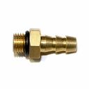 3/8" Male UNF thread x 1/4" Male Barb Connector - 25 Pack Bulk