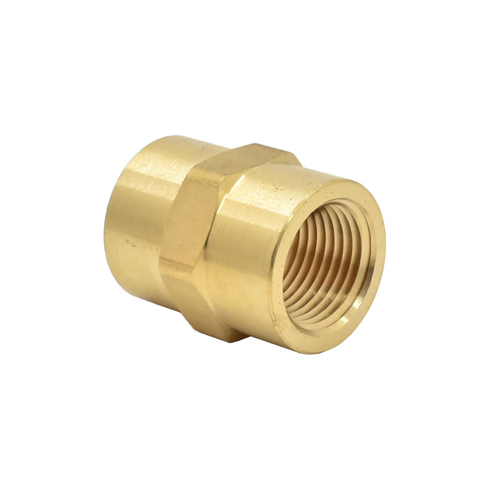 3/8" FPT x 3/8" FPT Brass Female Coupling - 50 Pack Bulk
