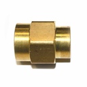 3/8" FPT x 1/2" FPT Brass Female Coupling - 25 Bulk Pack