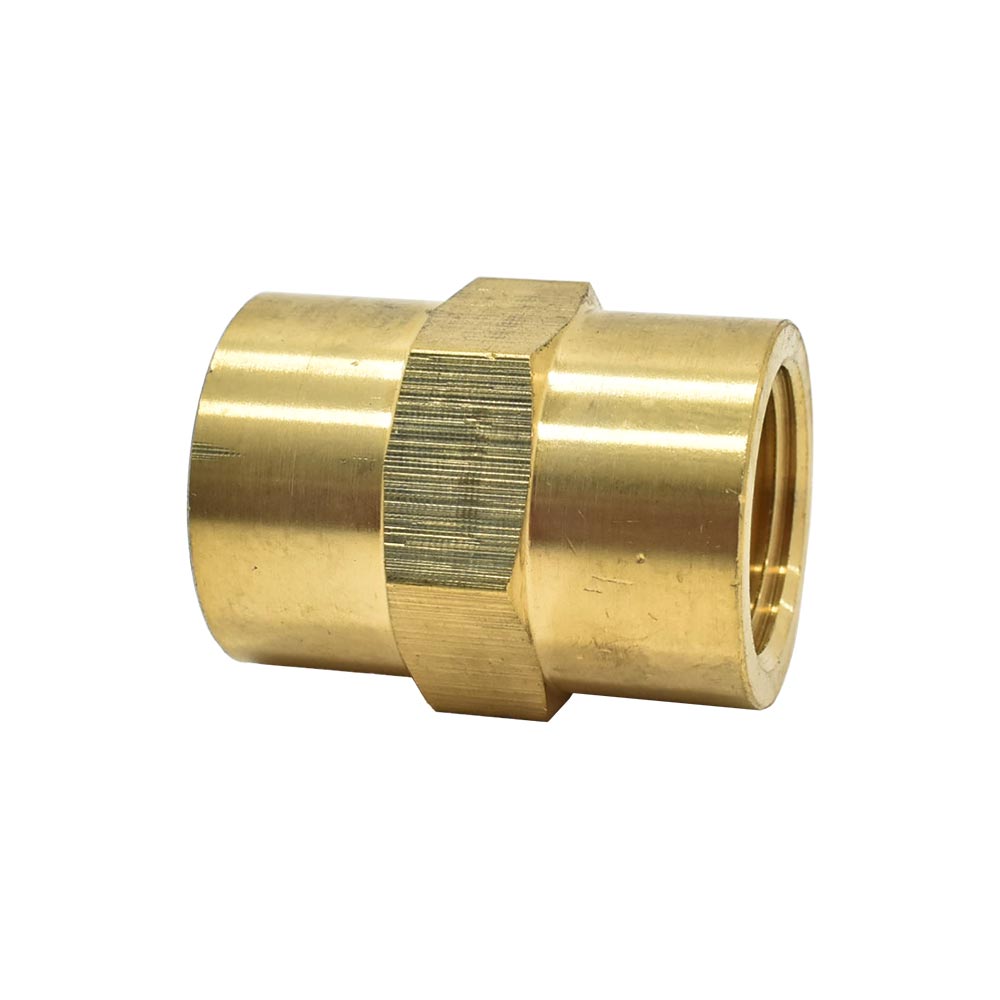 1/2" FPT x 1/2" FPT Brass Female Coupling - Single Display Pack