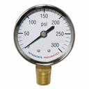 2"          300 PSI 1/4" NPT Bottom Mount Chrome Pressure Gauge