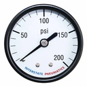 1-1/2"   200 PSI -  1/8" NPT Rear Mount Pressure Gauge