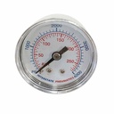 1-1/2"   4000 PSI - 1/8" NPT Rear Mount Pressure Gauge (Chrome Body w/Dual Pressure Ratings PSI & BAR)