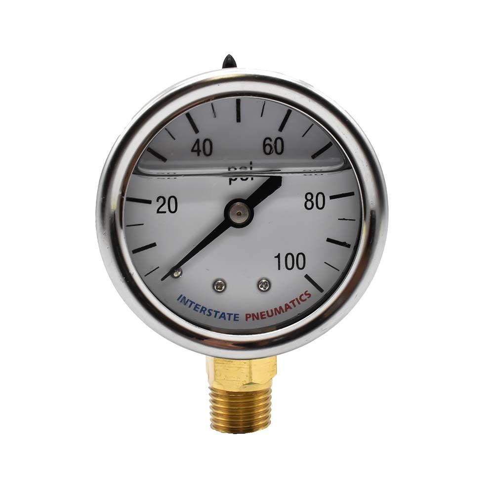 Oil Filled Pressure Gauge 2", 1/4" NPT Bottom Mount- 100 PSI (4402328)