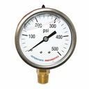 Oil Filled Pressure Gauge 2.5", 1/4" NPT Bottom Mount- 500 psi