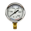 Oil Filled Pressure Gauge 2.5", 1/4" NPT Bottom Mount- 5000 psi