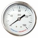 Oil Filled Pressure Gauge 2.5", 1/4" NPT Rear Mount- 160 psi