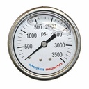 Oil Filled Pressure Gauge 2.5", 1/4" NPT Rear Mount- 3500 psi