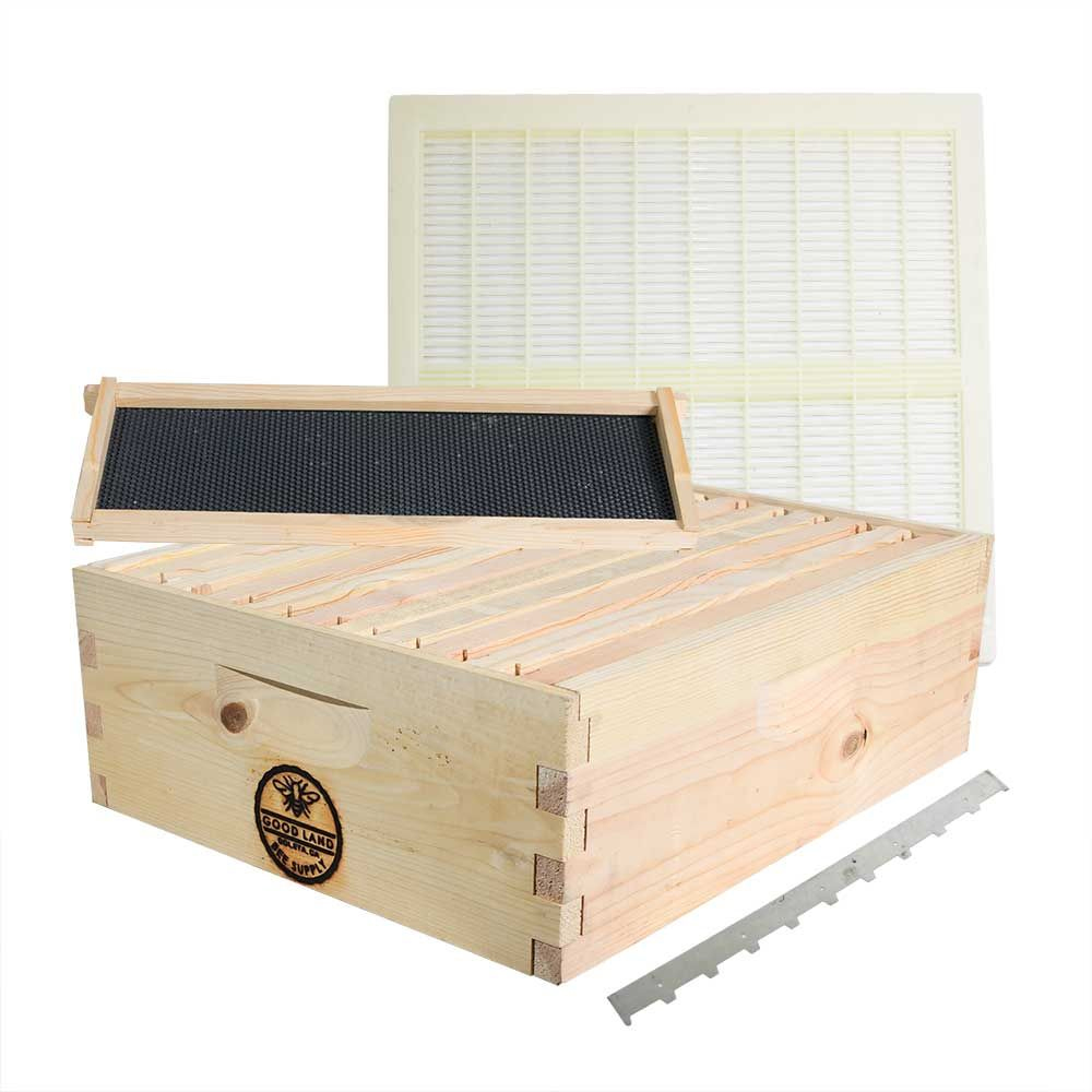 Beekeeping Beehive  Super Kit includes Frames, Foundations, Plastic Queen Excluder and  Spacer