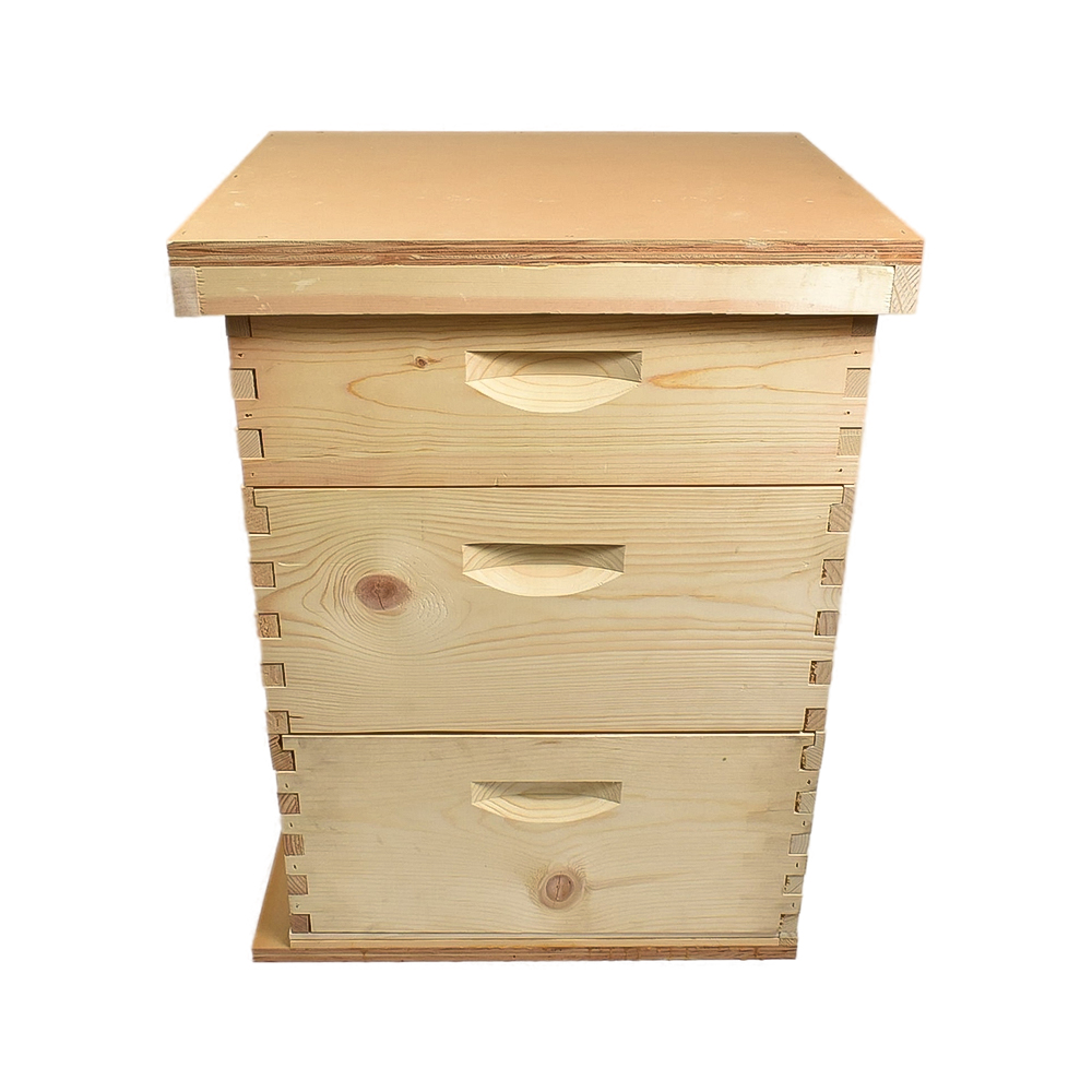  Beekeeping Complete 3 Tier Beehive Kit includes 2 Frame Electric Honey Extractor, Frames, Foundations, 2Brood Box, 1Super Box, Spacer & Entrance Reducer 