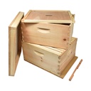  Beekeeping Double Deep Beehive Kit includes 2 Frame Manual Honey Extractor, Frames, Foundations, Spacer, Brood Box, Inner Cover, Top and Bottom 