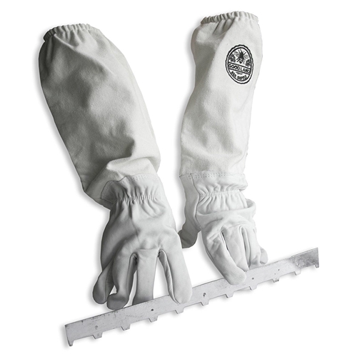 Sheep Skin Beekeeping Protective Gloves with Canvas Sleeves - Large & Wide Beehive 10 Frames Spacer
