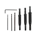 #3, #5, #9  VIX-BIT - 5/64" , 7/64" , 9/64" Self-Centering  Hinge Bit with 1/4" Hex Shank Includes Extra Drill Bits & Hex Key (QS-H-09)