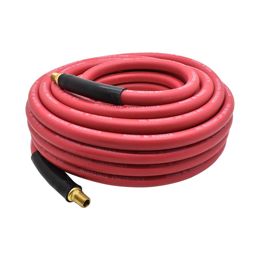 3/8" 50 ft Red Rhino Rubber Hose WP 300 PSI (1/4" NPT)